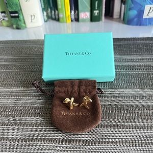 Tiffany & Co. 18K Yellow Gold Paloma Picasso Medium Kiss X  Earrings